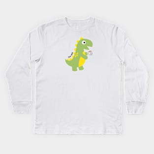 Tea-Rex Kids Long Sleeve T-Shirt